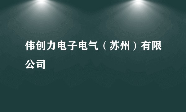 伟创力电子电气（苏州）有限公司