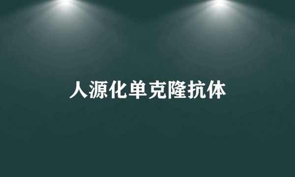 人源化单克隆抗体