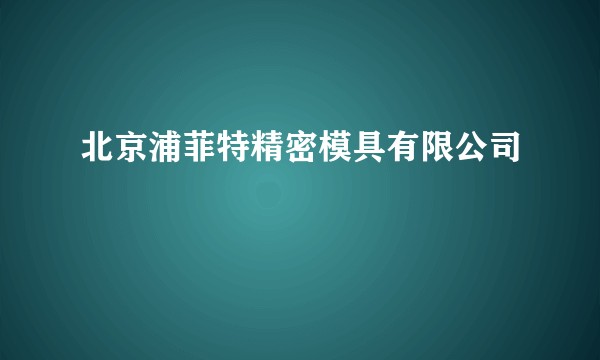 北京浦菲特精密模具有限公司