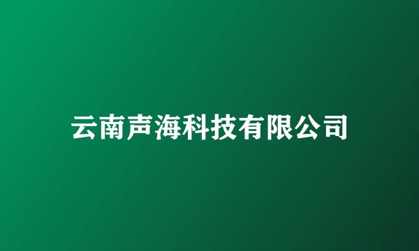云南声海科技有限公司