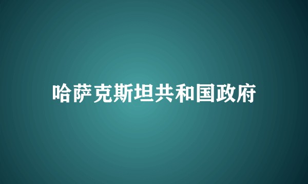 哈萨克斯坦共和国政府