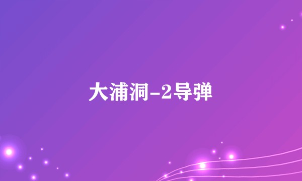 大浦洞-2导弹
