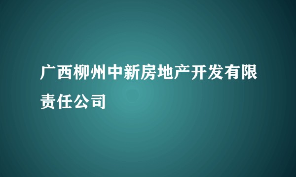 广西柳州中新房地产开发有限责任公司