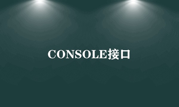 CONSOLE接口