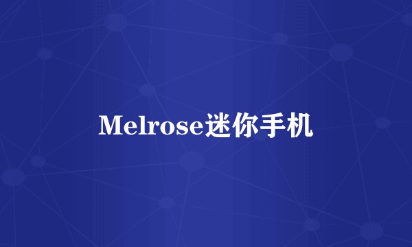 Melrose迷你手机