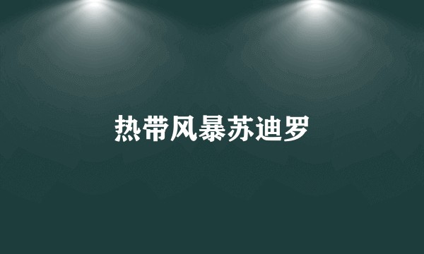 热带风暴苏迪罗