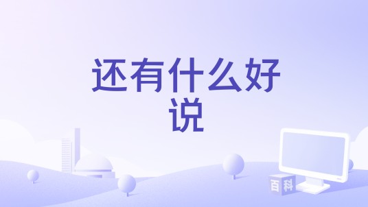 还有什么好说