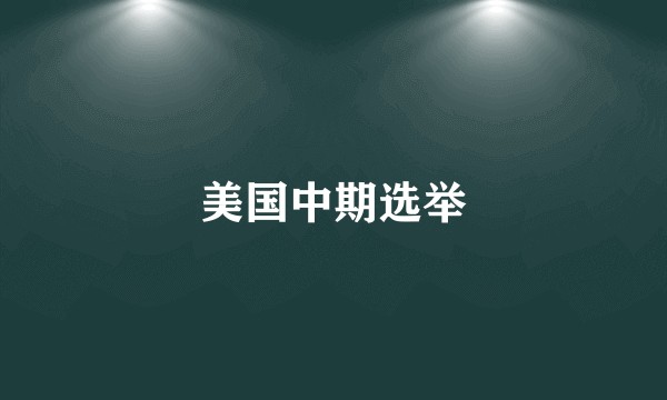 美国中期选举