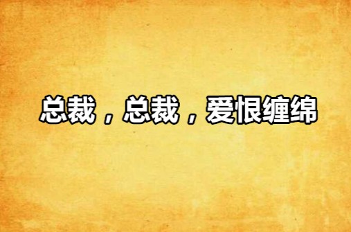 总裁，总裁，爱恨缠绵