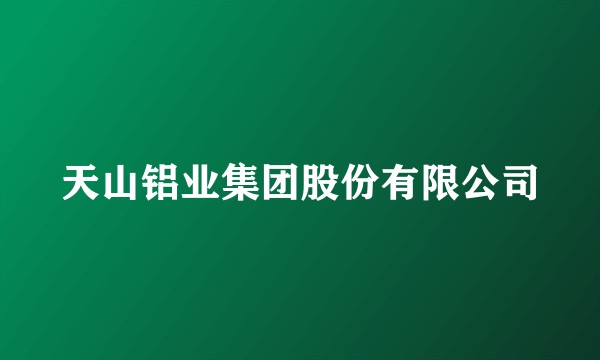 天山铝业集团股份有限公司