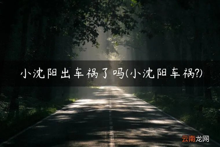 小沈阳车祸? 小沈阳出车祸了吗