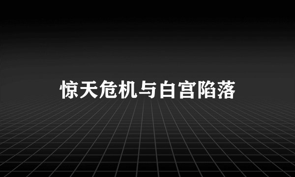 惊天危机与白宫陷落