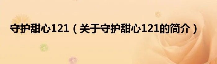 守护甜心121（关于守护甜心121的简介）