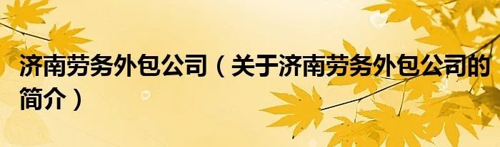 济南劳务外包公司（关于济南劳务外包公司的简介）