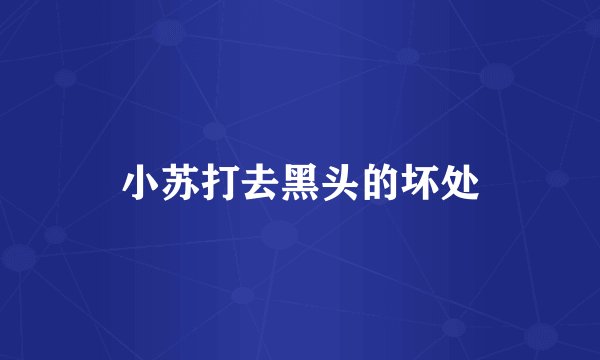小苏打去黑头的坏处
