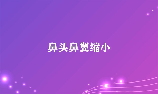 鼻头鼻翼缩小