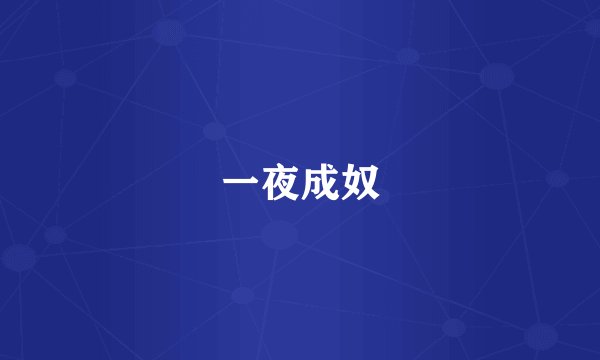 一夜成奴