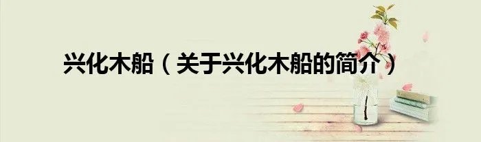 兴化木船（关于兴化木船的简介）