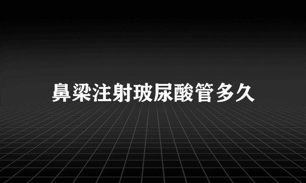 鼻梁注射玻尿酸管多久