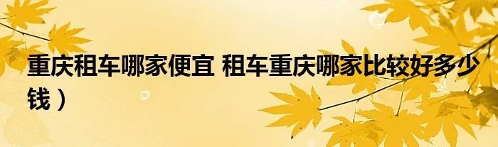 重庆租车哪家便宜 租车重庆哪家比较好多少钱）