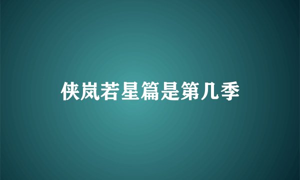 侠岚若星篇是第几季
