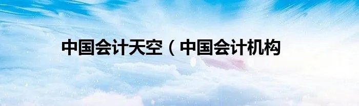 中国会计天空（中国会计机构