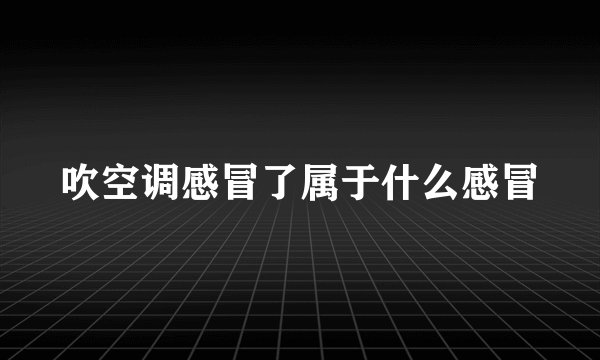 吹空调感冒了属于什么感冒