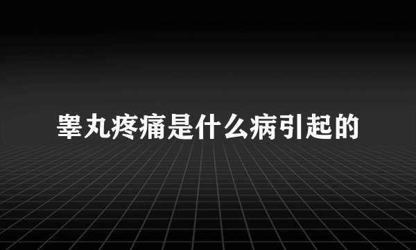 睾丸疼痛是什么病引起的