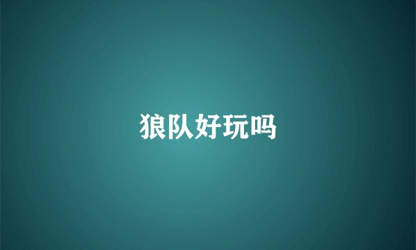 狼队好玩吗