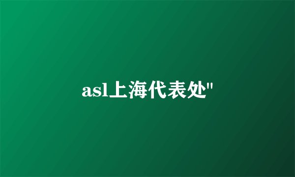 asl上海代表处