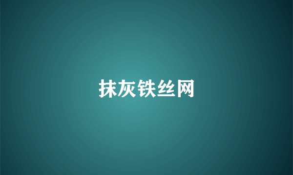 抹灰铁丝网