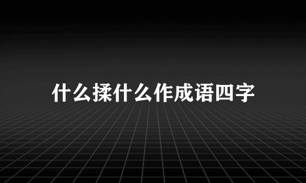 什么揉什么作成语四字
