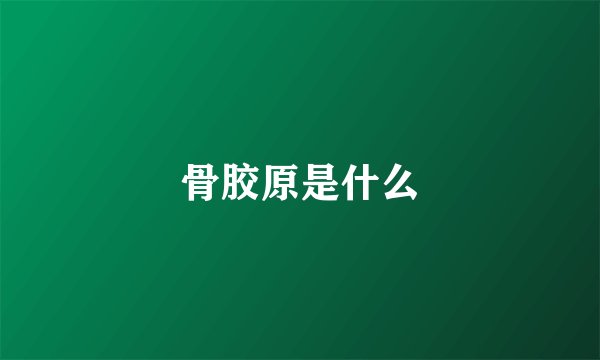 骨胶原是什么