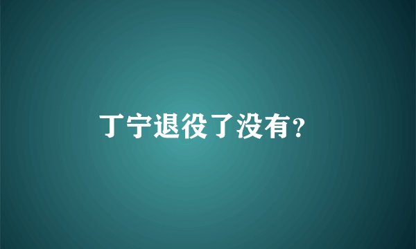 丁宁退役了没有?