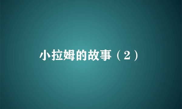 小拉姆的故事（2）