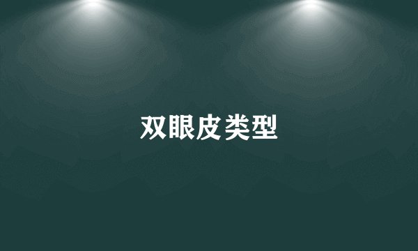 双眼皮类型