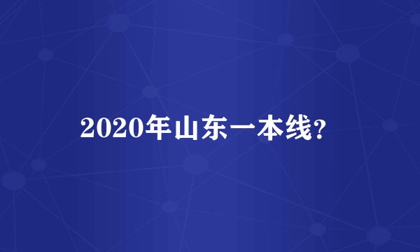 2020年山东一本线?