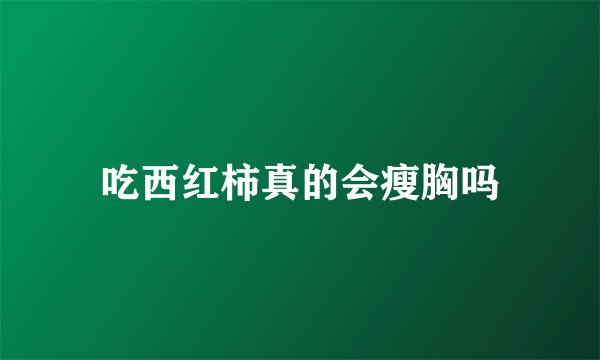 吃西红柿真的会瘦胸吗