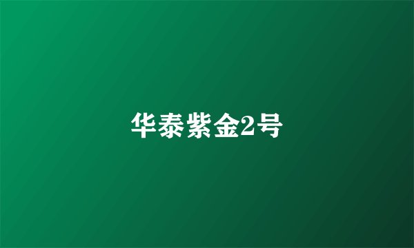 华泰紫金2号