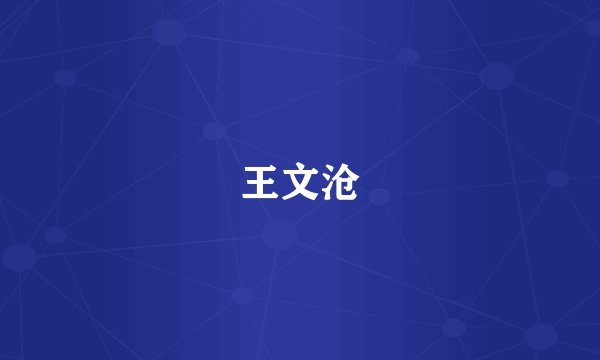 王文沧