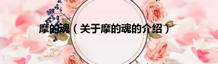 摩的魂(关于摩的魂的介绍)