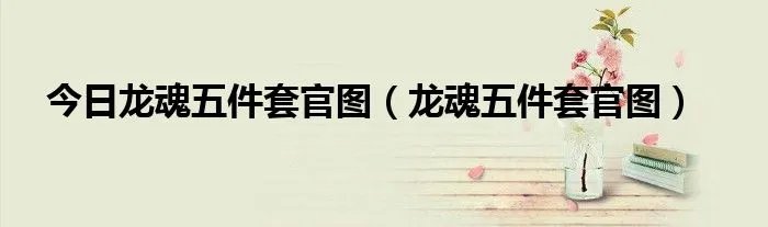 今日龙魂五件套官图（龙魂五件套官图）