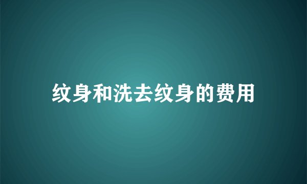 纹身和洗去纹身的费用
