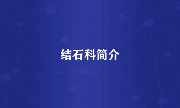 结石科简介