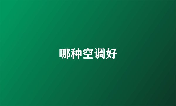 哪种空调好