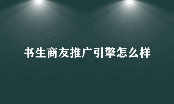 书生商友推广引擎怎么样