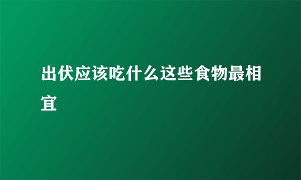 出伏应该吃什么这些食物最相宜