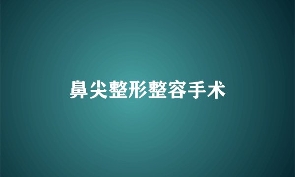 鼻尖整形整容手术