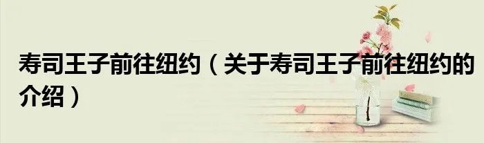 寿司王子前往纽约（关于寿司王子前往纽约的介绍）
