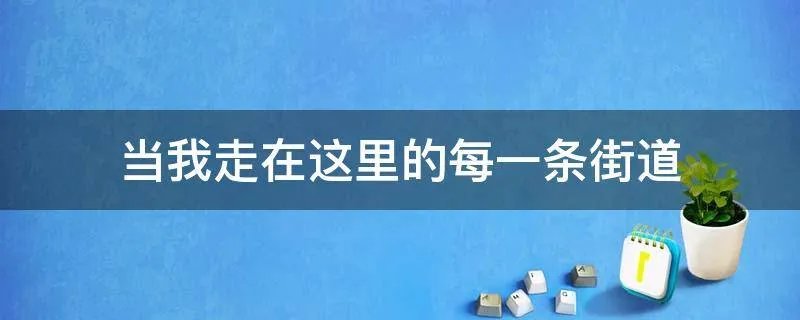 当我走在这里的每一条街道